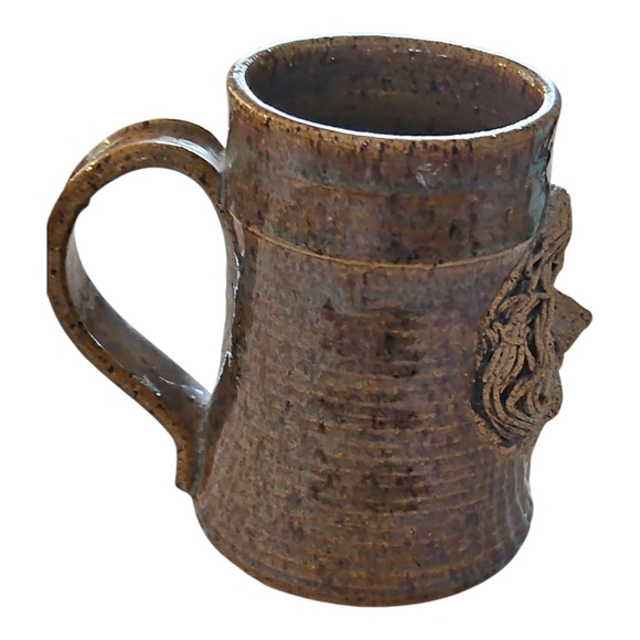 Studio Art Pottery Green Man Mug - Picture 4 of 8